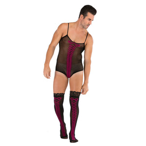 Men's Jacquard Underwear + One-piece Stockings