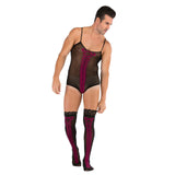 Men's Jacquard Underwear + One-piece Stockings