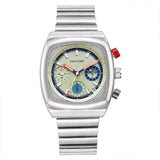 Men's Square Watch, Multifunctional Six-hand Quartz Timepiece