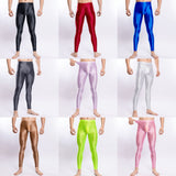 Glossy Silky Bodybuilding Ankle-length Pants for Gyms