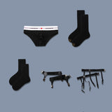 Men’s Briefs & Accessories Set – Comfortable Innerwear with Socks & Garters