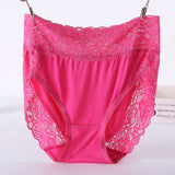 Plus Size Women's Lace Panties – High Waist Floral Lace Briefs (Pack of 2)