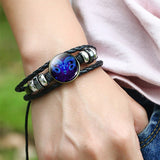 Zodiac Constellation Bracelet, Braided Design Bracelet for Men, Women, and Kids