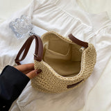 Niche Design Vacation, Straw Tote Bag