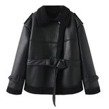Women's Solid Color, Square Collar Fur, Warm Coat