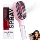 One-click Spray Hair Brush – Anti-frizz Detangling Comb with Water Mist