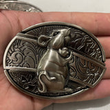 Bullhead Animal Knife, Denim Hip Hop Skateboard, Buckle Belt (Leather Belt not Included)