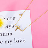 Women’s Lifeline Heartbeat Necklace – Stylish Pendant Jewelry