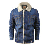 Luxury Men’s Warm Plus Size Denim Jacket – Premium Winter Outerwear
