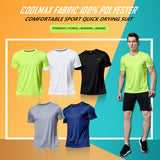 Men’s Breathable Quick-dry Athletic Clothes – Coolmax Polyester Running Wear