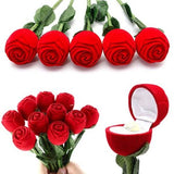 Romantic Red Rose, Flower Ring Gift Box for Anniversaries, Weddings, Proposal & Gifts