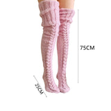 Winter Tights, Over the Knee, Lengthened Long Tube Knitted Pile Socks