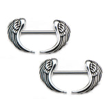 Stainless Steel Breast Ring, Fashionable Wing Breast Nail