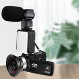 4K Video Camera – 48MP with Flip Touch Screen, 5-Axis Anti-shake & Accessories Kit