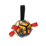Dog Soccer Balls Toy with Straps, Gift for Pets - Puppy Birthday Interactive Toys