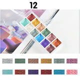 Metallic Gouache, Hand-painted Nail Art