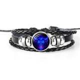 Zodiac Constellation Bracelet, Braided Design Bracelet for Men, Women, and Kids