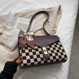 Large-capacity Fashion Plaid, Single Shoulder Women's Bag