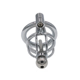 Chastity Device Lock Metal Cage, Male Catheter
