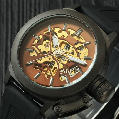 Mechanical Automatic Silicone Strap, Fashion Casual Sports Men's Watch