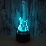 Electric Guitar Sculpture 3D Lights