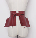 Extra Wide Leather Waist Belt – Adjustable Support & Shaping Fit