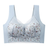 Floral Ice Silk Seamless Bra with Elegant Back Design (Pack of 2)