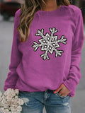 Christmas Creative Letter Print Crew Neck Sweatshirt for Women