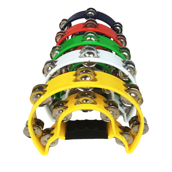 Plastic Half Moon Rattle, Double Row Bell Ring