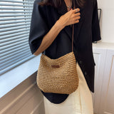 Niche Design Vacation, Straw Tote Bag