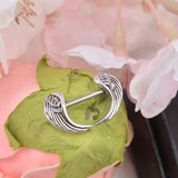 Stainless Steel Breast Ring, Fashionable Wing Breast Nail