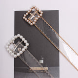 Women’s Transparent PVC – Pearl Buckle Fashion Waist Belt