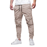 Drawstring Leisure Japanese Overalls, Men's Multi-pocket Trousers