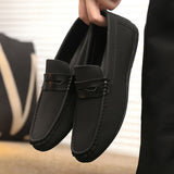 Men’s Solid Color Penny Loafers – Classic Slip-on Casual & Business Boat Shoes
