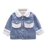 Lamb Cashmere Denim Jacket for Kids