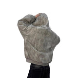 Hooded Large Fur Collar Cotton-padded Coat for Men, Thick Warm Jacket