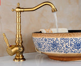 All Copper Antique European Faucet – Rotary Carved Bathroom or Kichen Basin Tap