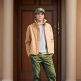 Stand Collar Zippered Solid Color Jacket