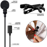 Interface Mini Collar Clip Eat Broadcast, Singing Live Shooting Recording Lightning Microphone