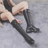 Women's Long High Boots, Flat Big Size Shoes