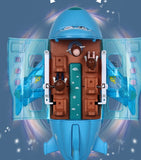 360-degree Rotating Electric Plane Airplane Toys for Kids, Bump and Go Action Toddler Plane with LED Flashing Light