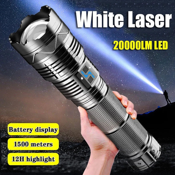 High-power Flashlight, White Laser for Outdoors