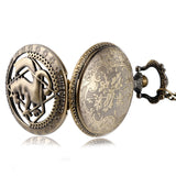 Flip Skeleton Animal Totem Pocket Watch