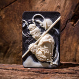 Horns Inlaid with Ox, Symbolic Bone Carving Art