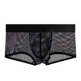 Men's Low Waist, Mesh Panties, Rainbow Belt, Breathable Boxers