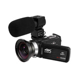4K Video Camera – 48MP with Flip Touch Screen, 5-Axis Anti-shake & Accessories Kit