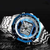 Men's Fashion, Solar Multifunctional, Steel Strap Watch