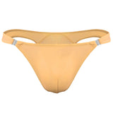 Men's Translucent, Ice Silk, Low Waist Buckle, T-back Underwear