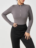 Fashion Long Sleeve Jumpsuit, Seamless Slimming Shapewear for Women's Romper