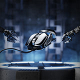 Metal 2.4G Gaming, Wireless Office Home, Silent Rechargeable Waterproof Mouse